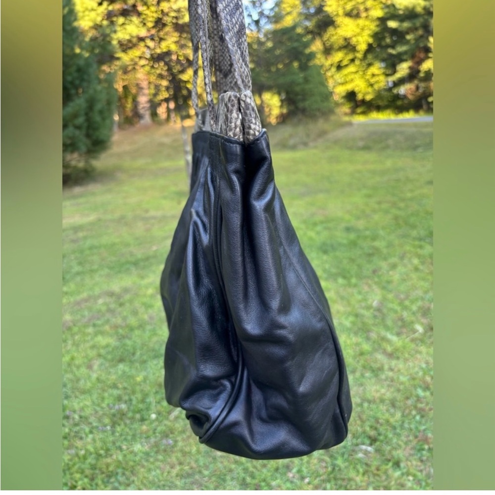 Furla Black and Snakeskin Tote Bag - Picture 10 of 15